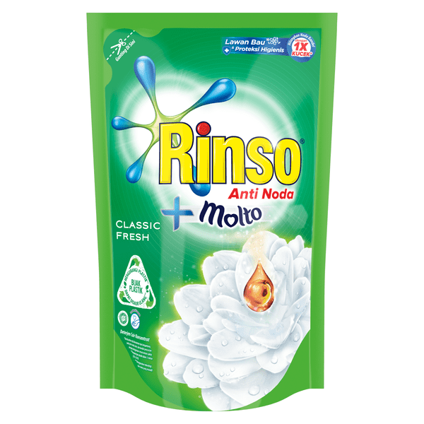 Rinso Anti Noda Deterjen Cair Classic Fresh packshot
