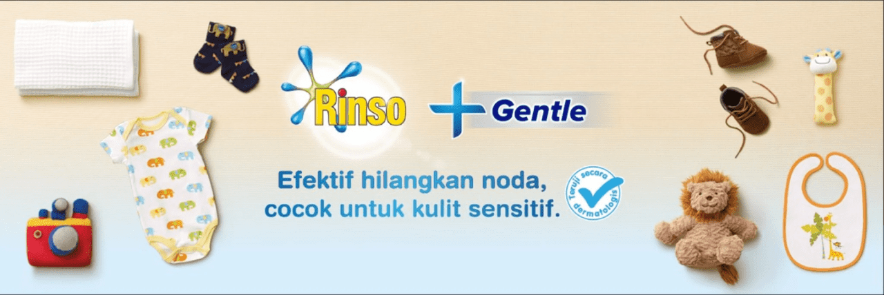 Spanduk cair Rinso Gentle