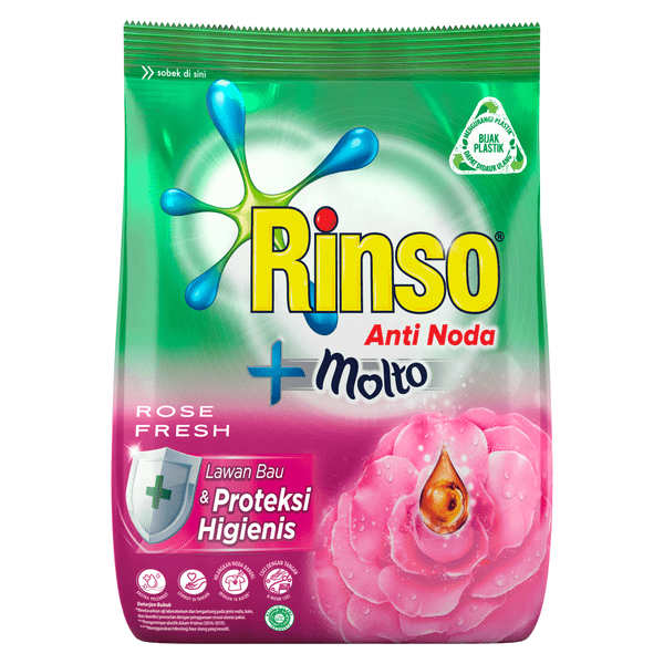 Rinso Molto Deterjen Bubuk Rose Fresh packshot