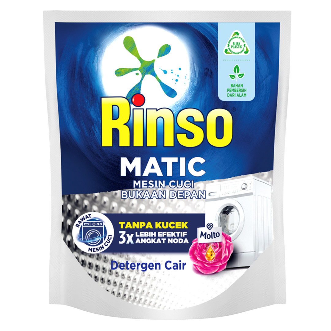 Rinso Matic Deterjen Cair Bukaan Depan packshot