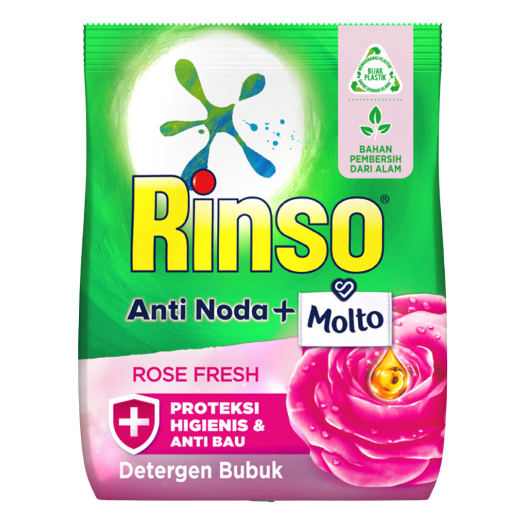 Rinso Molto Deterjen Bubuk Rose Fresh packshot