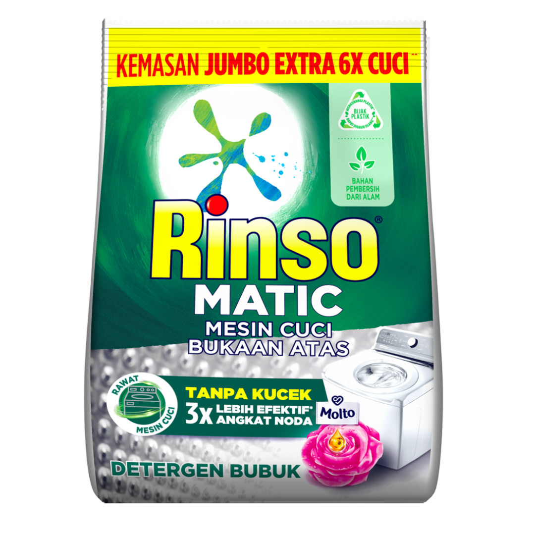 Rinso Matic Deterjen Bubuk Bukaan Atas packshot