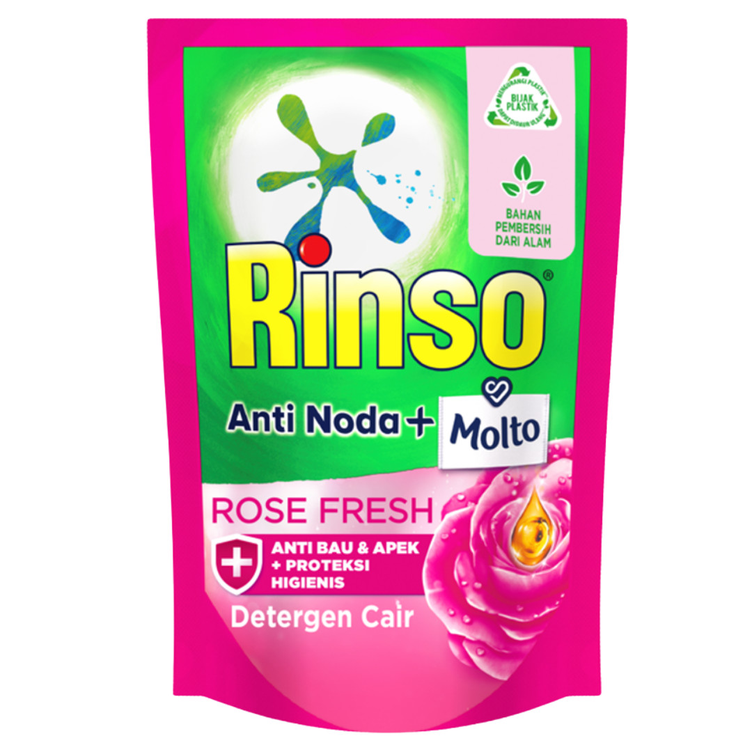 Rinso Molto Deterjen Cair Rose Fresh packshot