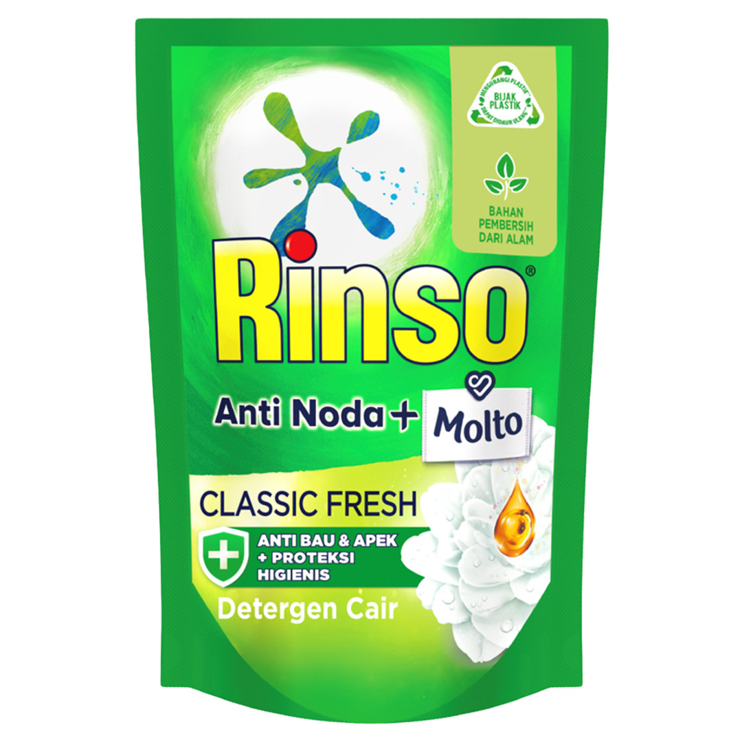 Rinso Anti Noda Deterjen Cair Classic Fresh packshot

